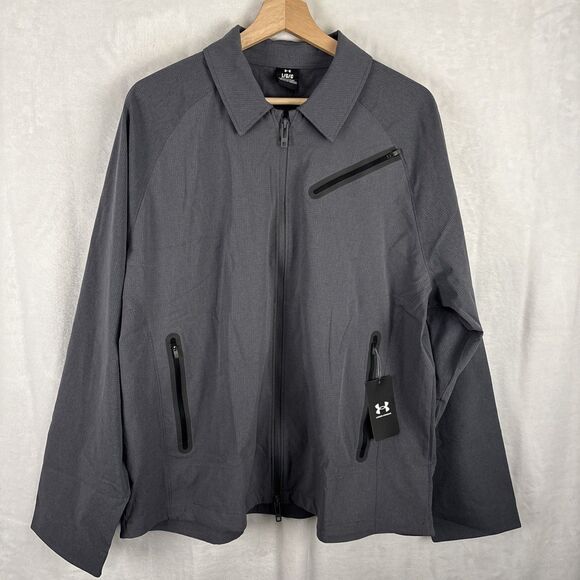 Under Armour Unstoppable Vent Men's Gray Full Zip Jacket Size Large NWT - Picture 1 of 7